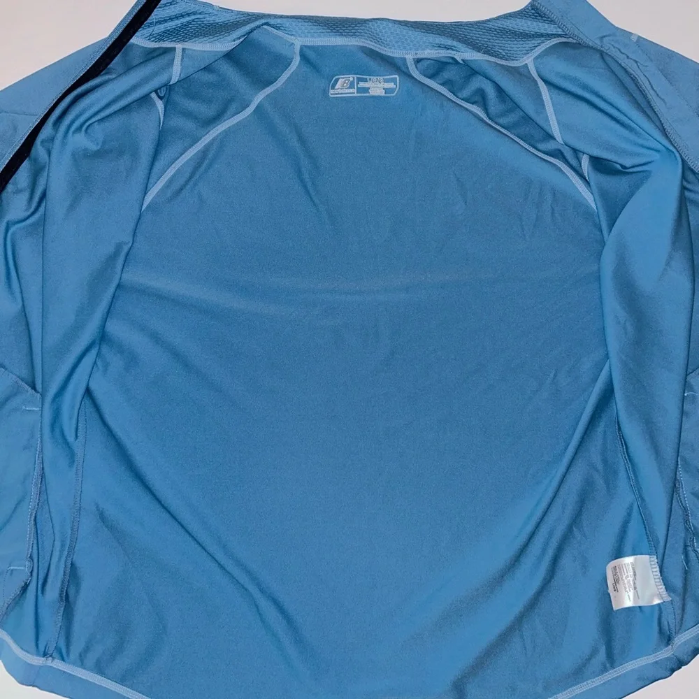 New Balance NB women’s baby blue full‎ zip Lightning Dry jacket size LARGE